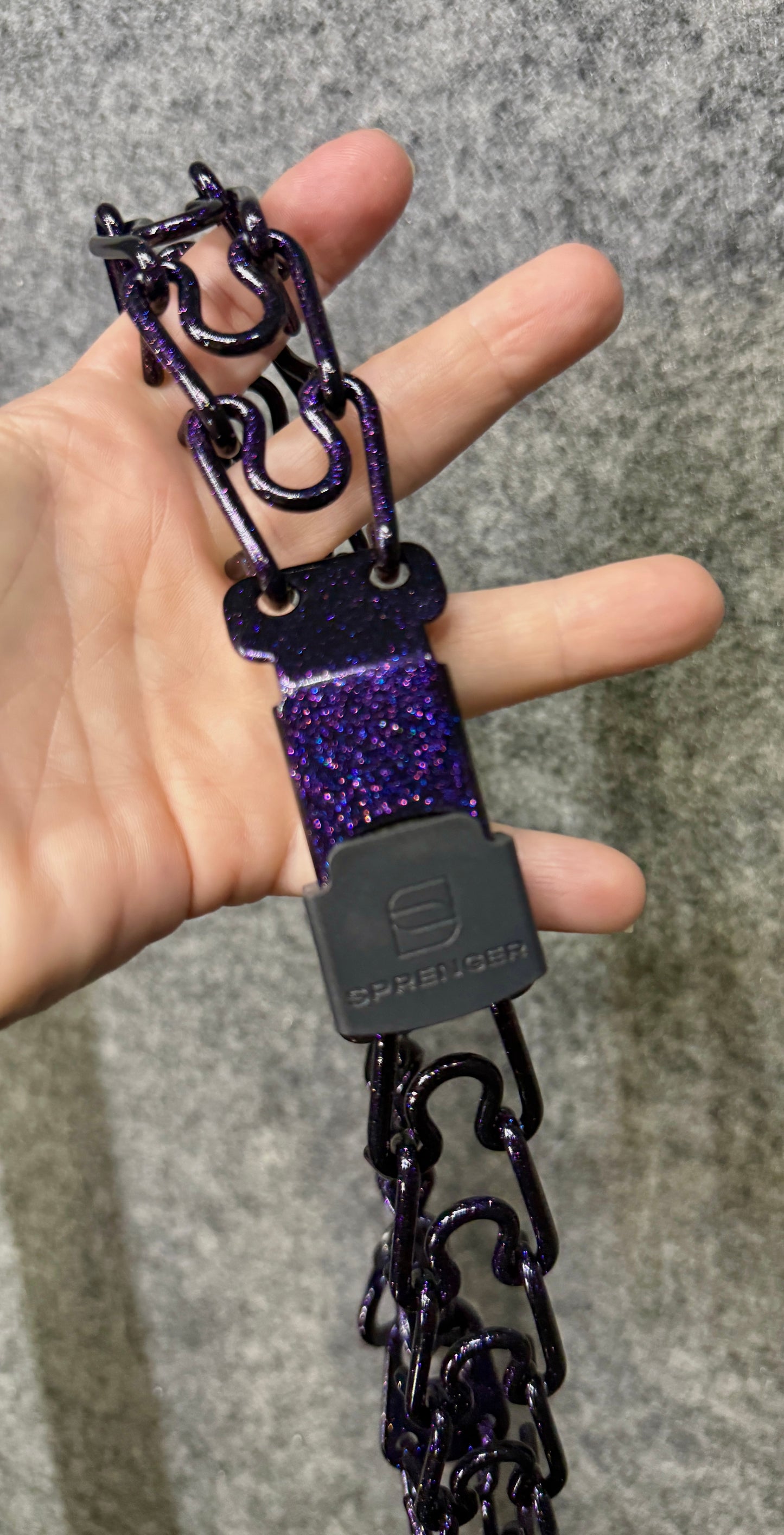 Galactic Shimmer Custom Powder Coated Herm Sprenger Prong Collar for Dogs