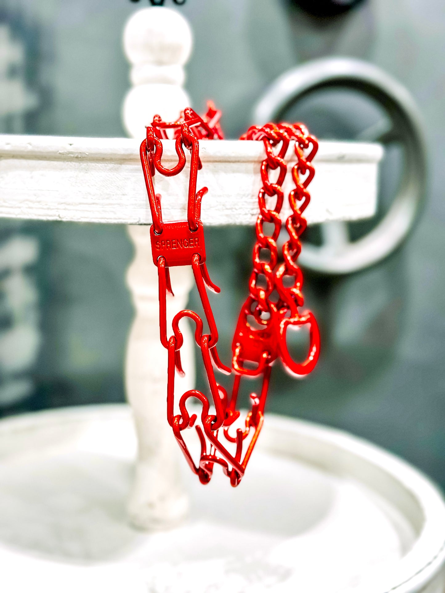 Illusion Red Custom Powder Coated Herm Sprenger Prong Collar for Dogs