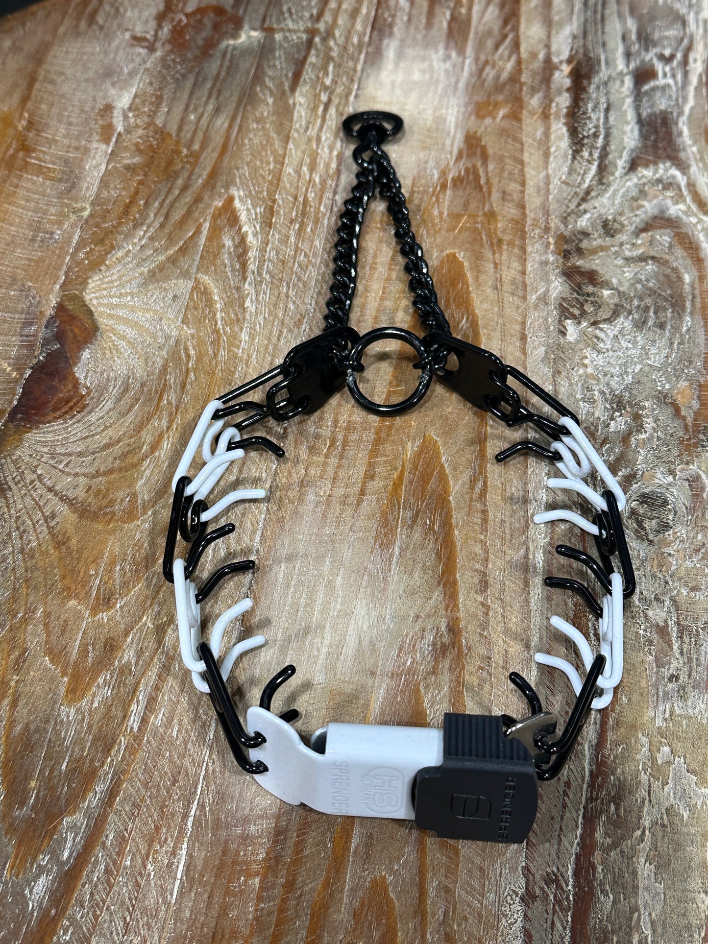 2 Color Custom Powder Coated Herm Sprenger Prong Collar for Dogs with Cliclock Buckle