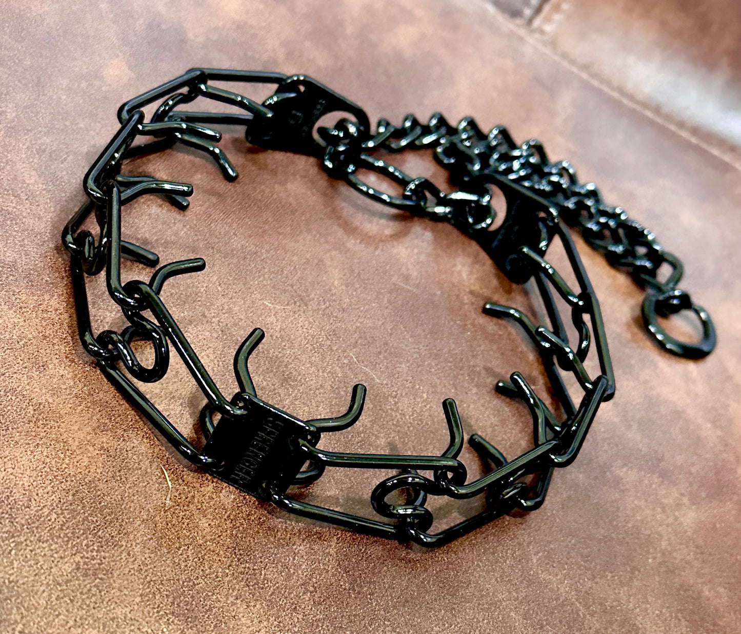 Gloss Black Custom Powder Coated Herm Sprenger Prong Collar for Dogs