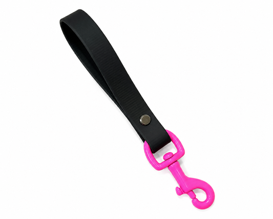 12” Biothane Dog Traffic Tab – Custom Powder Coated Hardware | Waterproof Training Handle