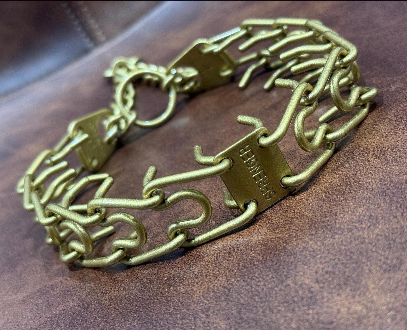 Gold Rush Custom Powder Coated Herm Sprenger Prong Collar for Dogs