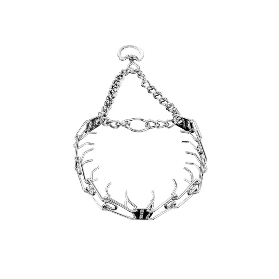 Herm Sprenger Chrome Plated Prong Collar with Swivel