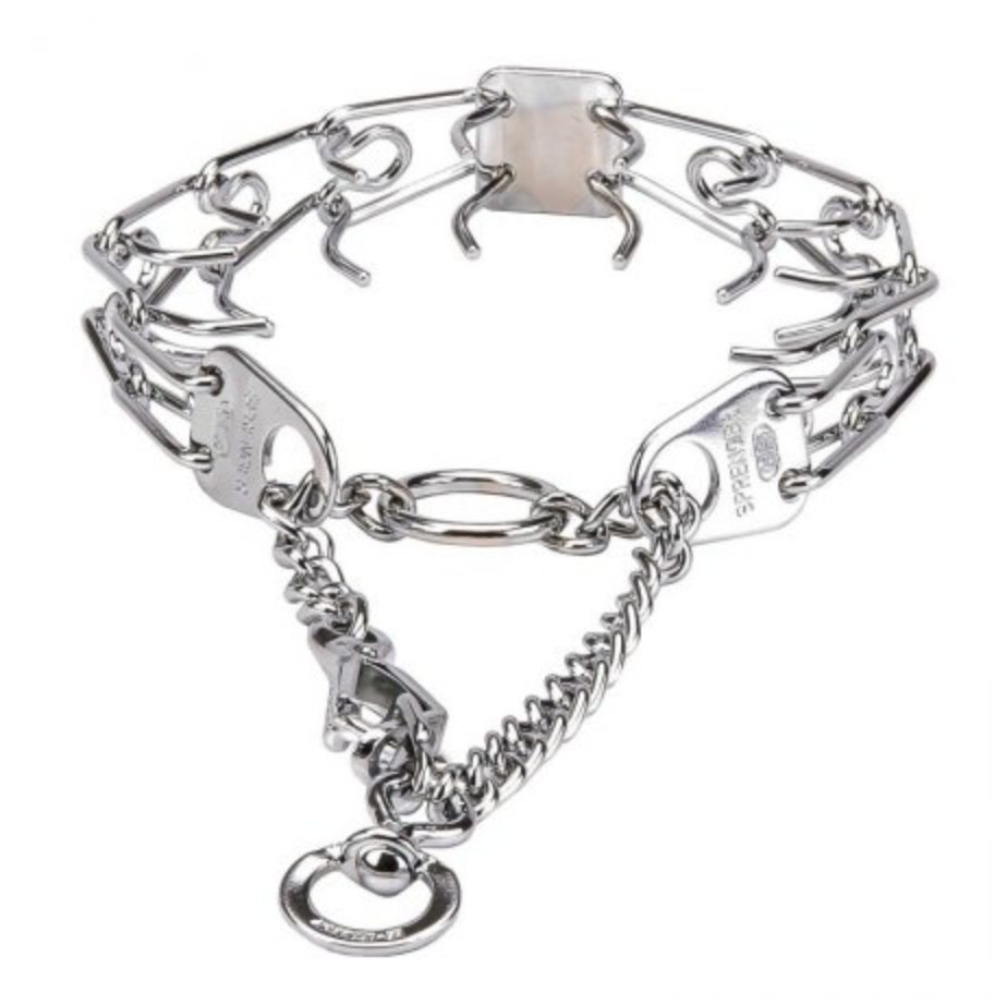 Herm Sprenger Quick Release Prong Collar with Scissor Snap Chrome