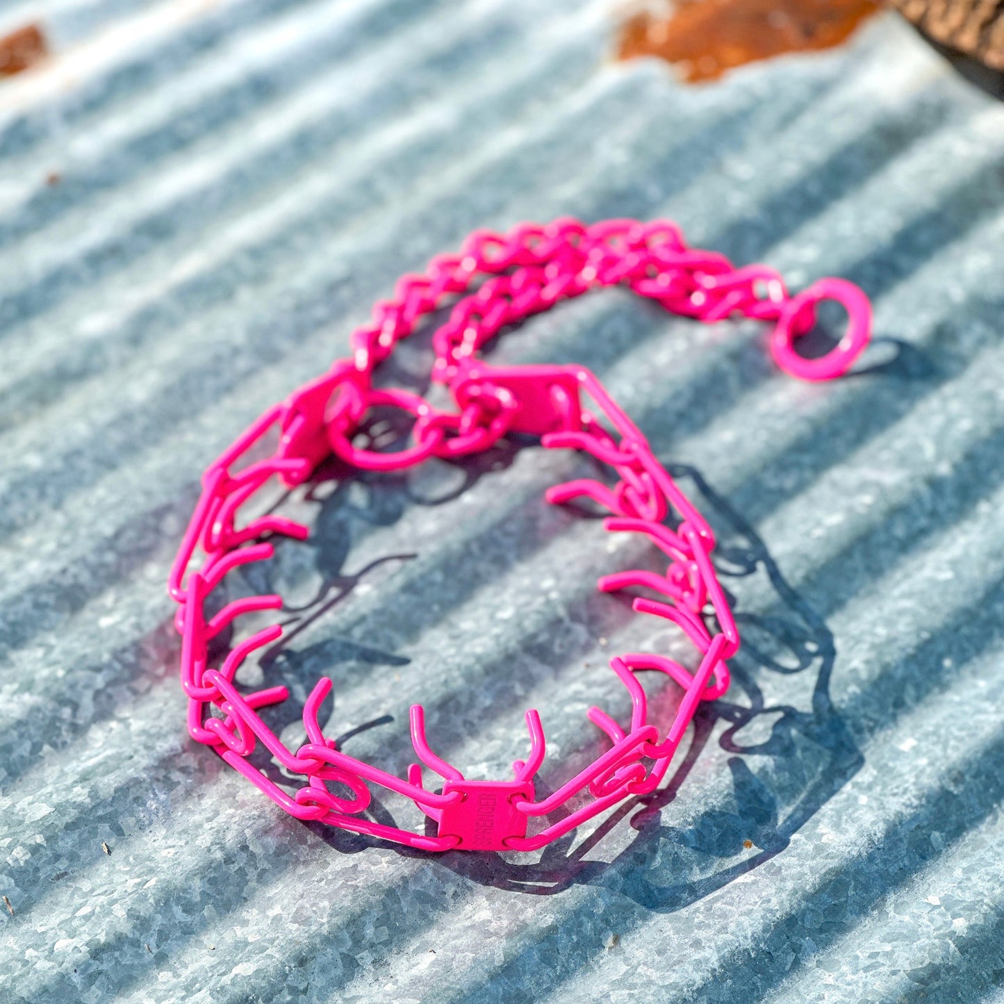 Neon Pink Custom Powder Coated Herm Sprenger Prong Collar for Dogs