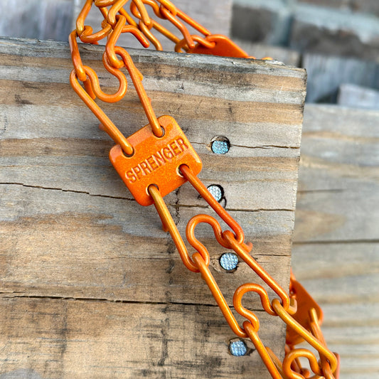 Illusion Orange Custom Powder Coated Herm Sprenger Prong Collar for Dogs