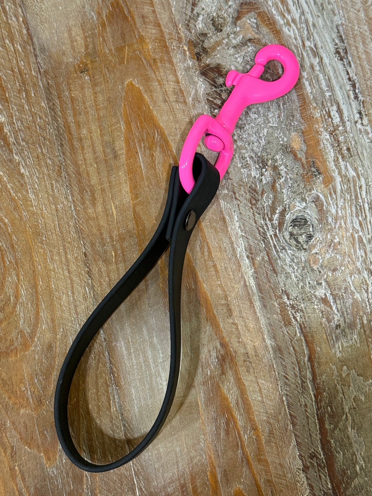 12” Biothane Dog Traffic Tab – Custom Powder Coated Hardware | Waterproof Training Handle