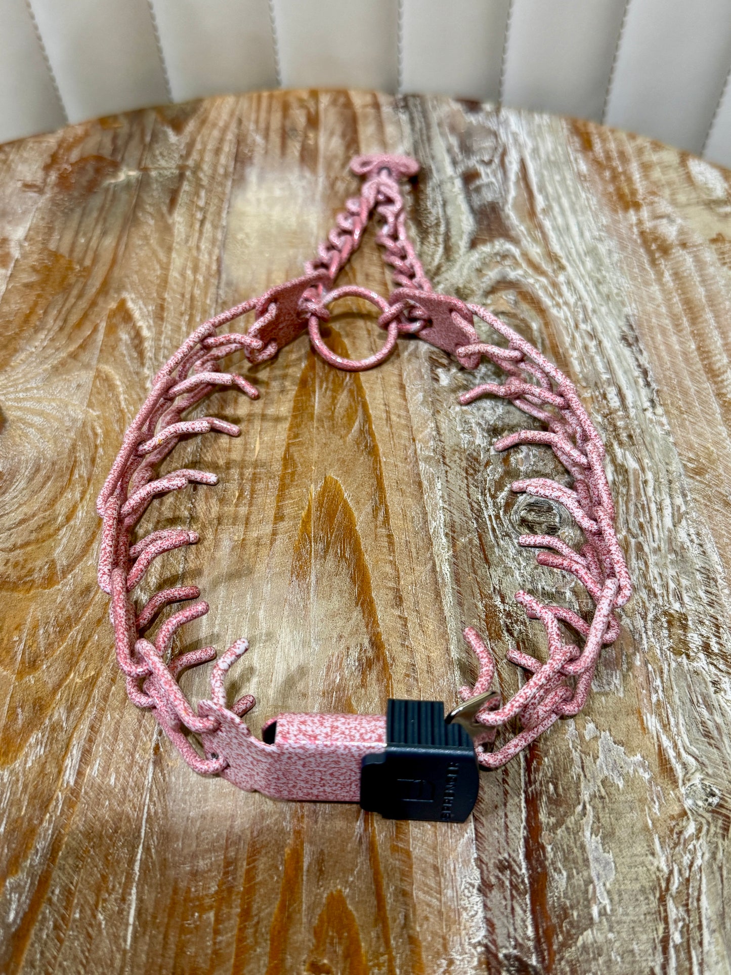 Frozen Ruby Custom Powder Coated Herm Sprenger Prong Collar for Dogs