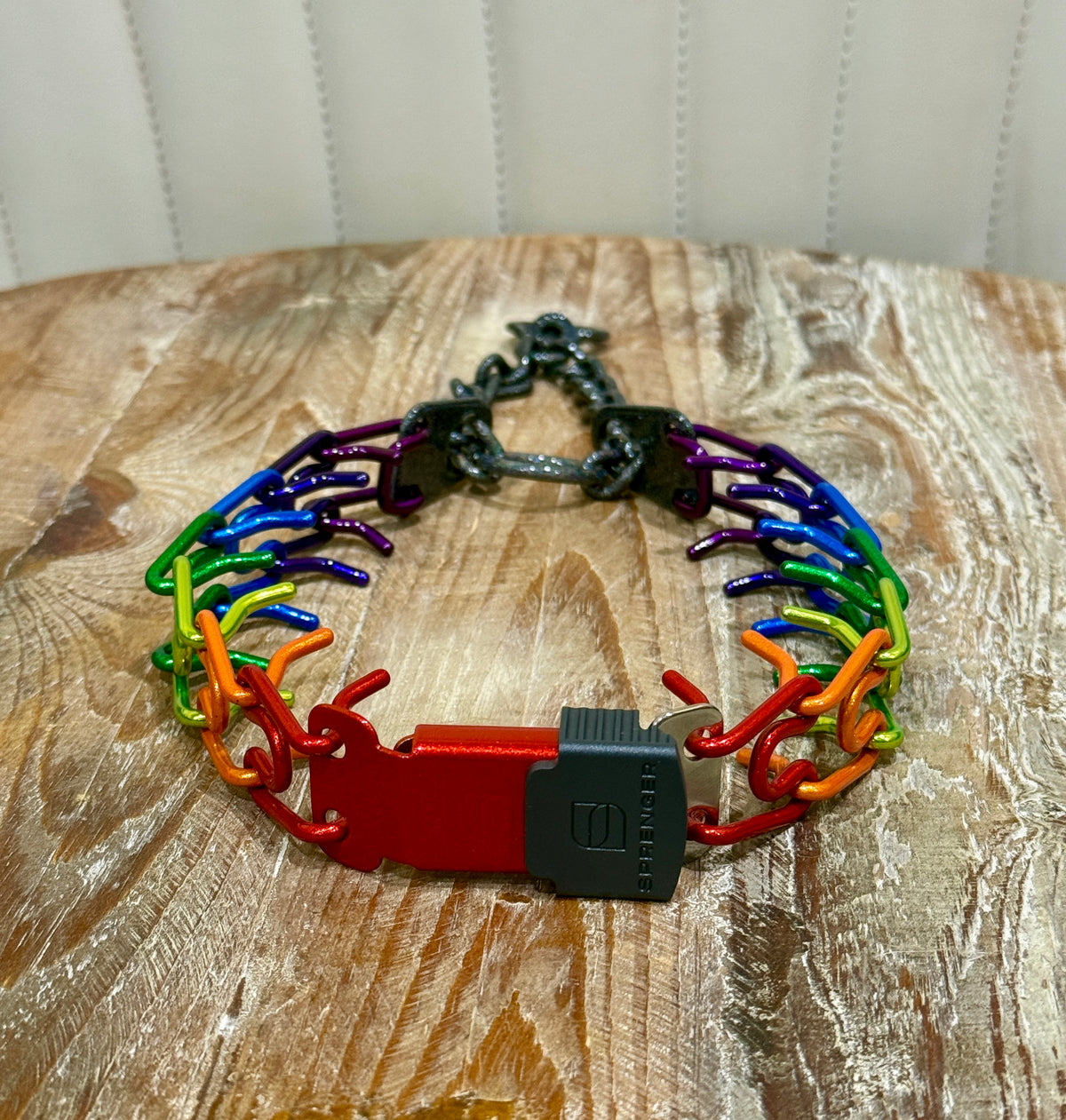 Rainbow Custom Powder Coated Herm Sprenger Prong Collar