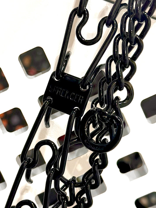 Gloss Black Custom Powder Coated Herm Sprenger Prong Collar for Dogs