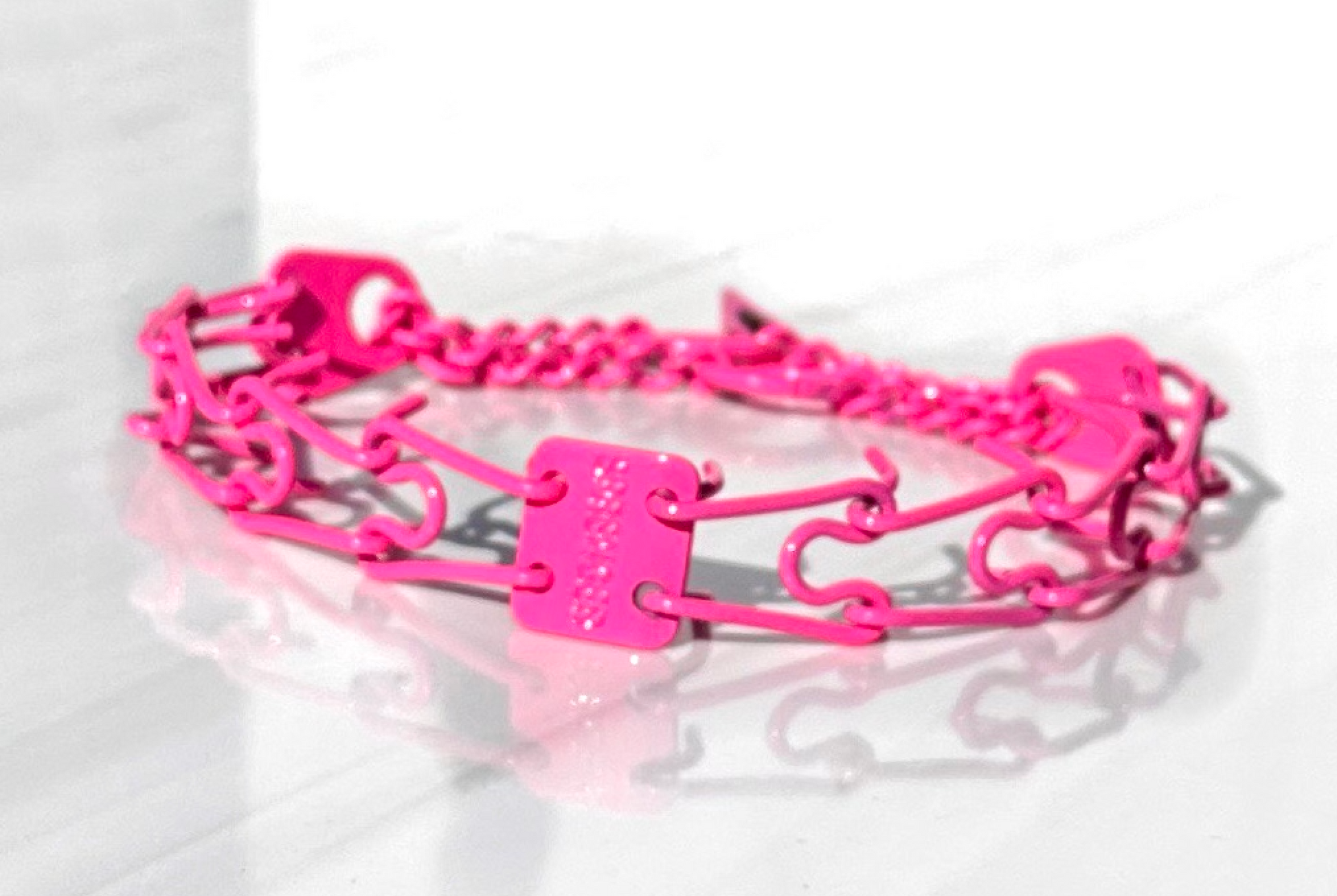 Neon Pink Custom Powder Coated Herm Sprenger Prong Collar for Dogs