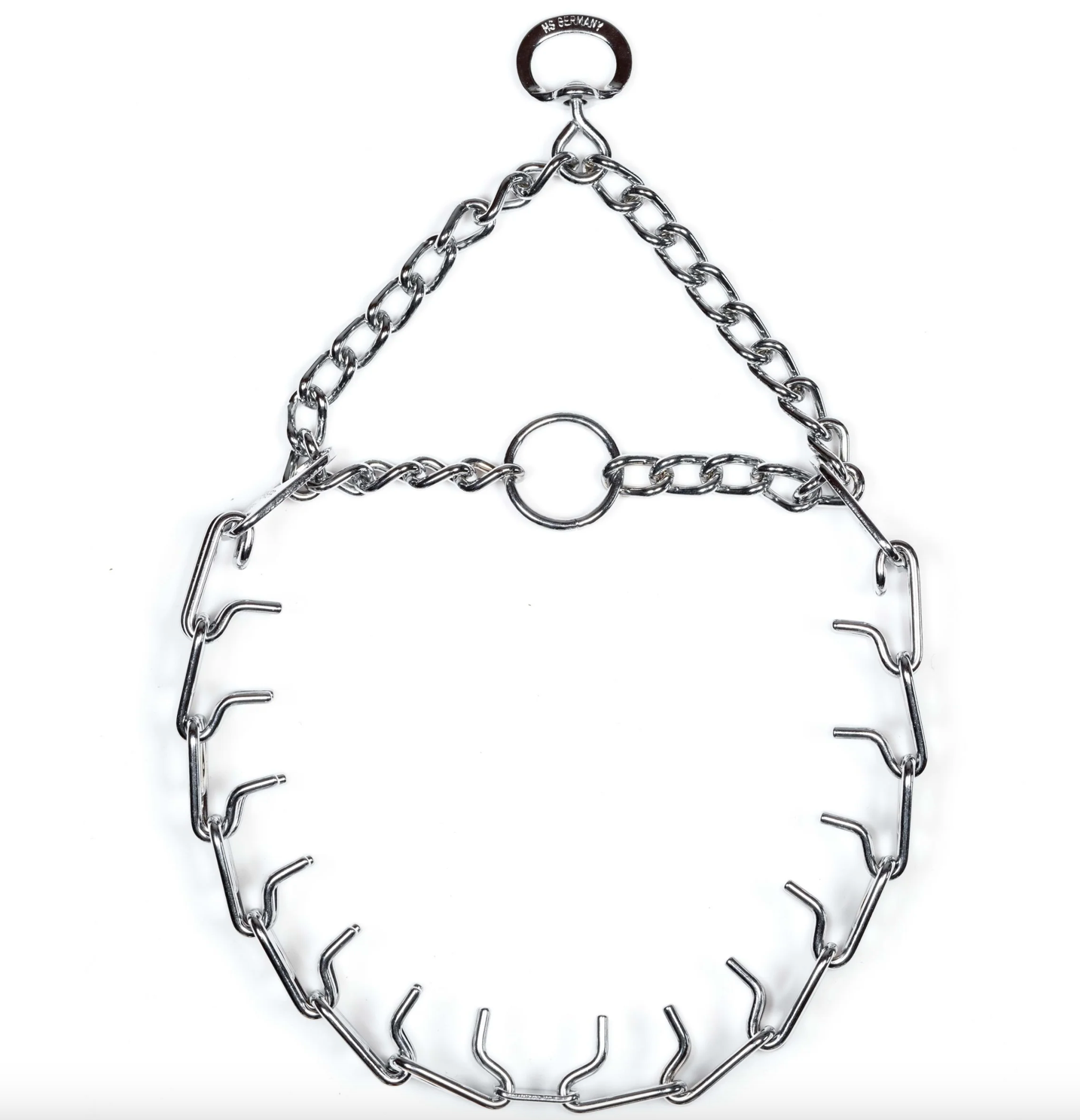 Herm Sprenger - ULTRA-PLUS Training Collar with Center-Plate and Assembly Chain - 3.0 mm **Short Version** – Chrome
